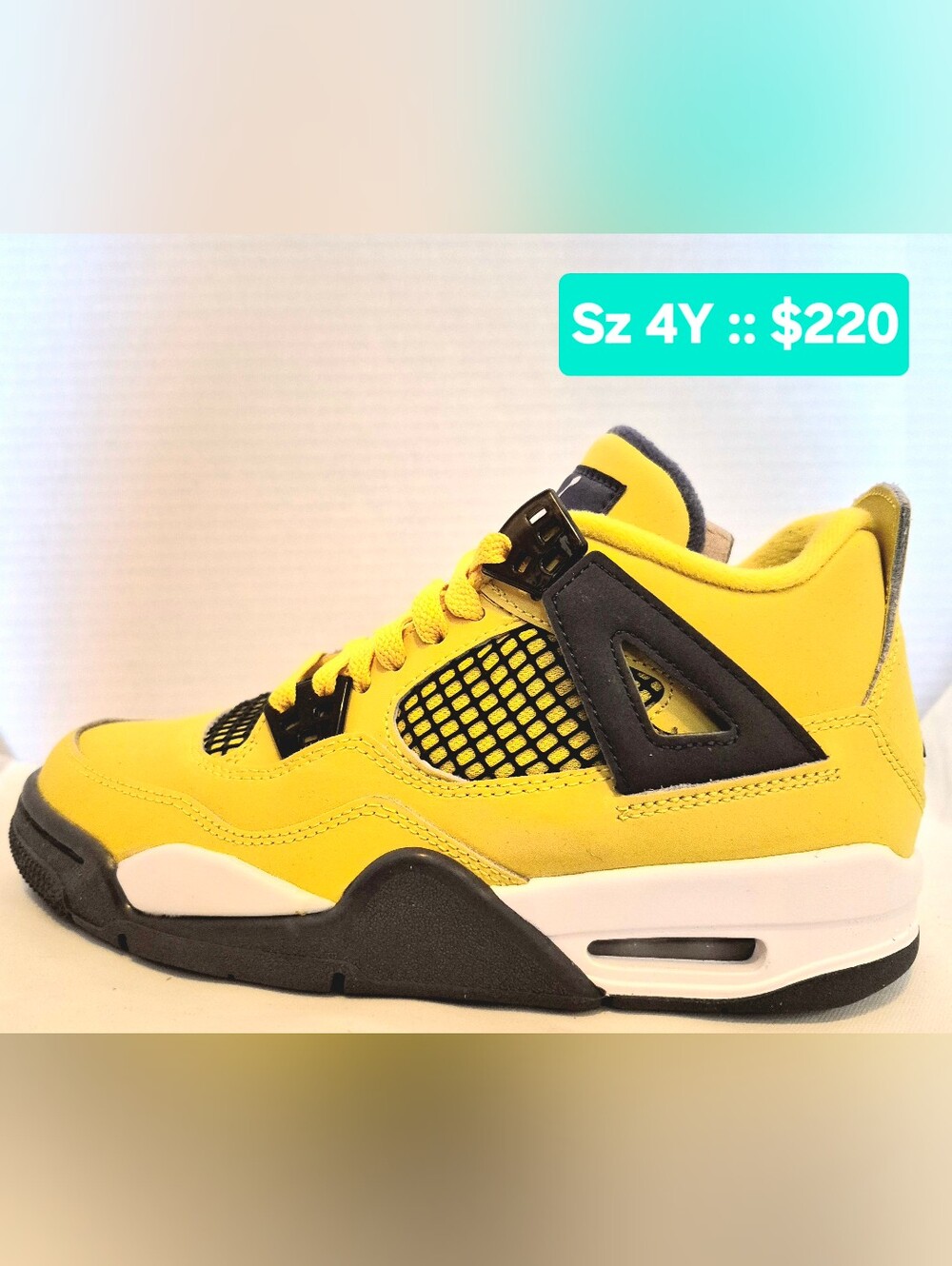 Jordan Kids Yellow and Black Retro Basketball Sneakers